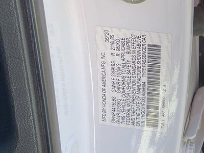 2020 Honda Accord Sedan Sport