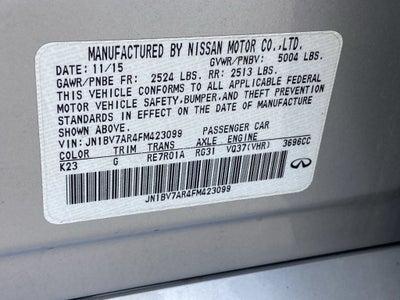 2015 INFINITI Q50 Premium