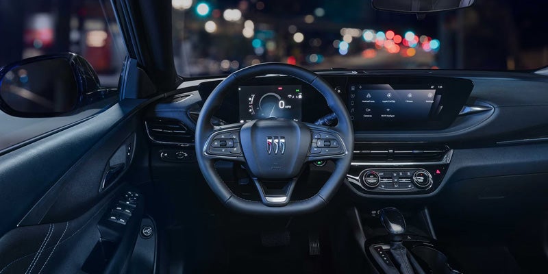 Wheel and dashboard of 2026 Buick Envista