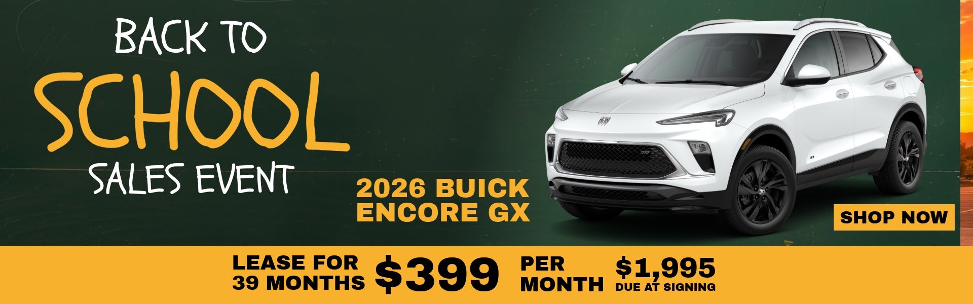 Back to School theme White 2026 GMC Encore GX on offer