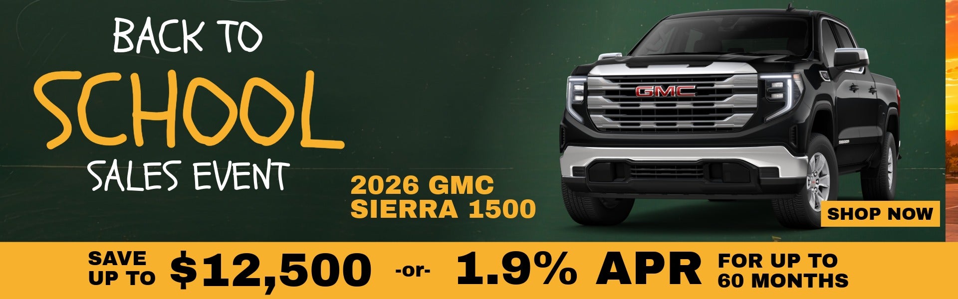 Back to School theme Black 2026 GMC Sierra 1500 on offer